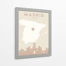 Madrid - Mapas del corazón de la ciudad 44 - Emiliano Deificus | Cuadro decorativo de Canvas Lab