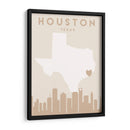 Houston - Mapas del corazón de la ciudad 34 - Emiliano Deificus | Cuadro decorativo de Canvas Lab