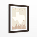 Houston - Mapas del corazón de la ciudad 34 - Emiliano Deificus | Cuadro decorativo de Canvas Lab