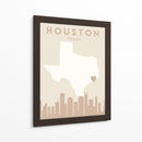 Houston - Mapas del corazón de la ciudad 34 - Emiliano Deificus | Cuadro decorativo de Canvas Lab