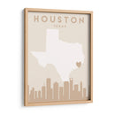 Houston - Mapas del corazón de la ciudad 34 - Emiliano Deificus | Cuadro decorativo de Canvas Lab