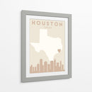Houston - Mapas del corazón de la ciudad 34 - Emiliano Deificus | Cuadro decorativo de Canvas Lab