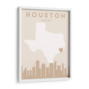 Houston - Mapas del corazón de la ciudad 34 - Emiliano Deificus | Cuadro decorativo de Canvas Lab