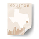 Houston - Mapas del corazón de la ciudad 34 - Emiliano Deificus | Cuadro decorativo de Canvas Lab