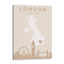 London - Mapas del corazón de la ciudad 41 - Emiliano Deificus | Cuadro decorativo de Canvas Lab