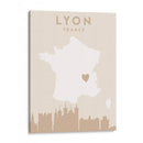 Lyon - Mapas del corazón de la ciudad 43 - Emiliano Deificus | Cuadro decorativo de Canvas Lab