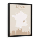 Lyon - Mapas del corazón de la ciudad 43 - Emiliano Deificus | Cuadro decorativo de Canvas Lab