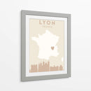 Lyon - Mapas del corazón de la ciudad 43 - Emiliano Deificus | Cuadro decorativo de Canvas Lab