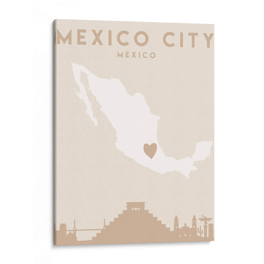 Mexico City - Mapas del corazón de la ciudad 52 - Emiliano Deificus | Cuadro decorativo de Canvas Lab