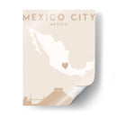 Mexico City - Mapas del corazón de la ciudad 52 - Emiliano Deificus | Cuadro decorativo de Canvas Lab