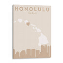 Honolulu - Mapas del corazón de la ciudad 33 - Emiliano Deificus | Cuadro decorativo de Canvas Lab