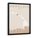 Honolulu - Mapas del corazón de la ciudad 33 - Emiliano Deificus | Cuadro decorativo de Canvas Lab