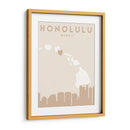 Honolulu - Mapas del corazón de la ciudad 33 - Emiliano Deificus | Cuadro decorativo de Canvas Lab