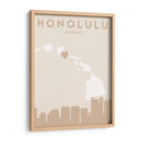 Honolulu - Mapas del corazón de la ciudad 33 - Emiliano Deificus | Cuadro decorativo de Canvas Lab