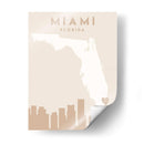 Miami - Mapas del corazón de la ciudad 53 - Emiliano Deificus | Cuadro decorativo de Canvas Lab