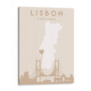 Lisbon - Mapas del corazón de la ciudad 39 - Emiliano Deificus | Cuadro decorativo de Canvas Lab