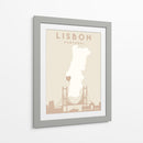 Lisbon - Mapas del corazón de la ciudad 39 - Emiliano Deificus | Cuadro decorativo de Canvas Lab