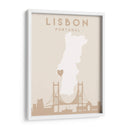 Lisbon - Mapas del corazón de la ciudad 39 - Emiliano Deificus | Cuadro decorativo de Canvas Lab