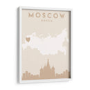 Moscow - Mapas del corazón de la ciudad 56 - Emiliano Deificus | Cuadro decorativo de Canvas Lab