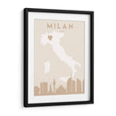 Milan - Mapas del corazón de la ciudad 54 - Emiliano Deificus | Cuadro decorativo de Canvas Lab