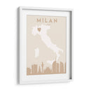 Milan - Mapas del corazón de la ciudad 54 - Emiliano Deificus | Cuadro decorativo de Canvas Lab