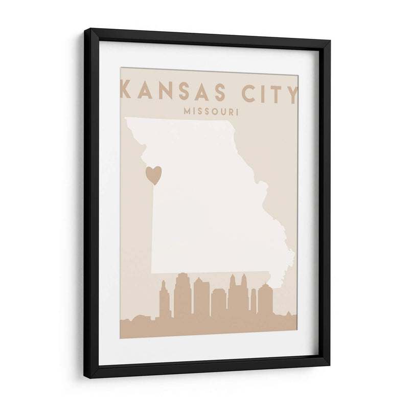 Kansas City - Mapas del corazón de la ciudad 36 - Emiliano Deificus | Cuadro decorativo de Canvas Lab