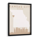 Kansas City - Mapas del corazón de la ciudad 36 - Emiliano Deificus | Cuadro decorativo de Canvas Lab