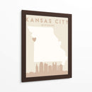 Kansas City - Mapas del corazón de la ciudad 36 - Emiliano Deificus | Cuadro decorativo de Canvas Lab