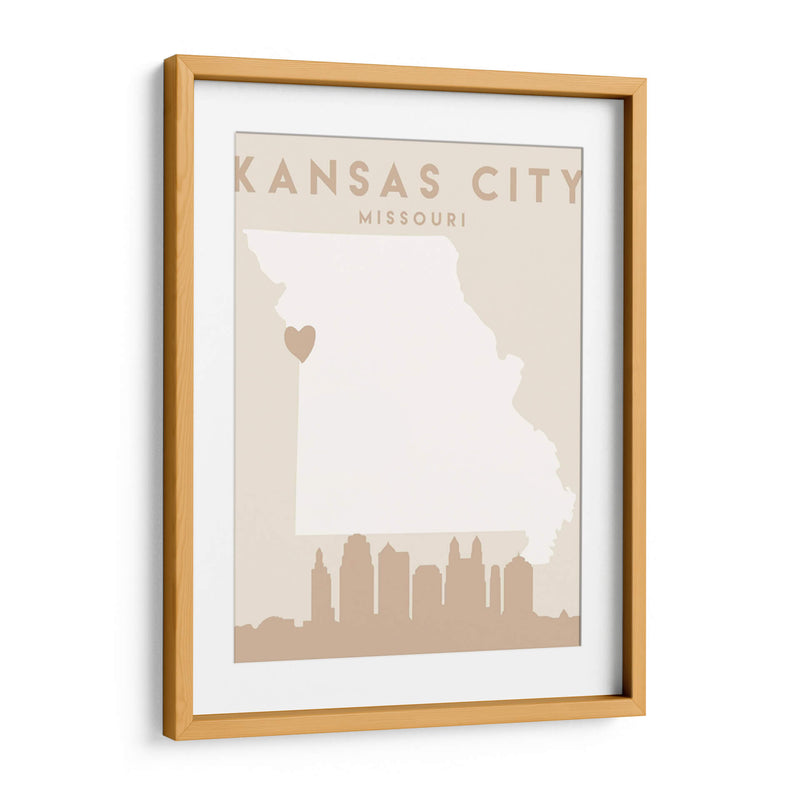 Kansas City - Mapas del corazón de la ciudad 36 - Emiliano Deificus | Cuadro decorativo de Canvas Lab