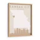 Kansas City - Mapas del corazón de la ciudad 36 - Emiliano Deificus | Cuadro decorativo de Canvas Lab
