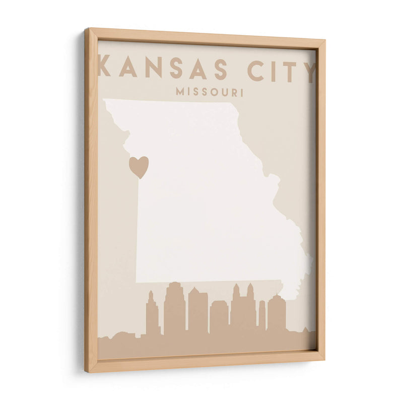 Kansas City - Mapas del corazón de la ciudad 36 - Emiliano Deificus | Cuadro decorativo de Canvas Lab
