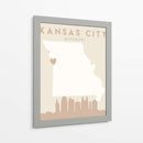 Kansas City - Mapas del corazón de la ciudad 36 - Emiliano Deificus | Cuadro decorativo de Canvas Lab