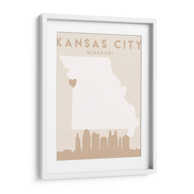 Kansas City - Mapas del corazón de la ciudad 36 - Emiliano Deificus | Cuadro decorativo de Canvas Lab