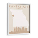 Kansas City - Mapas del corazón de la ciudad 36 - Emiliano Deificus | Cuadro decorativo de Canvas Lab