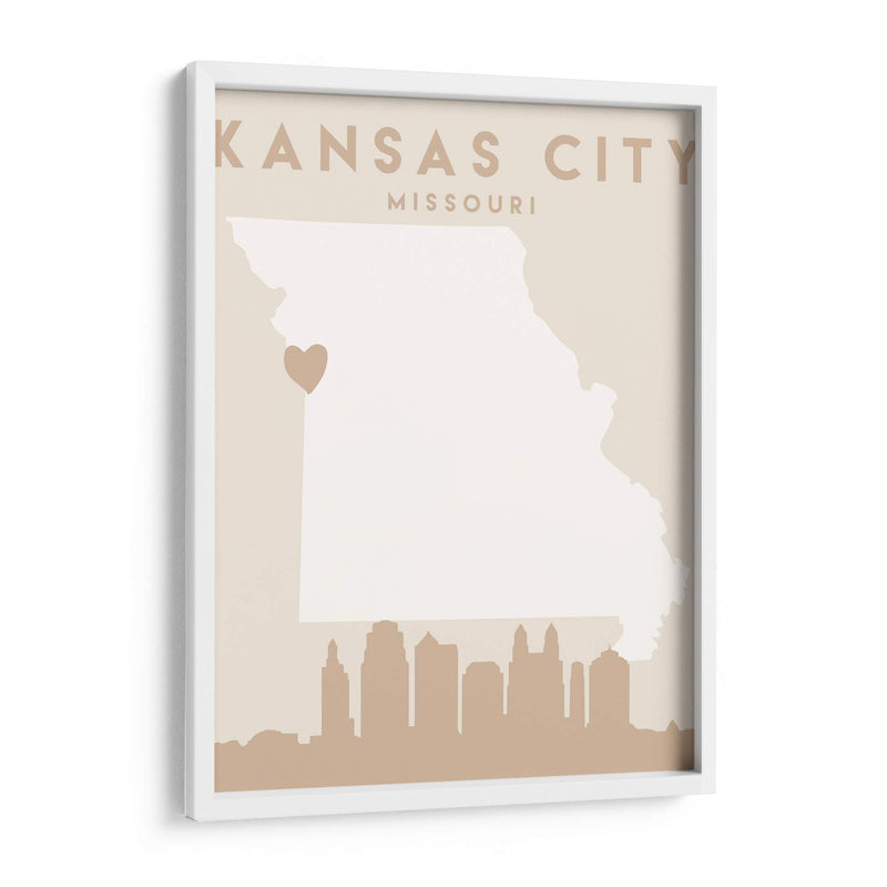 Kansas City - Mapas del corazón de la ciudad 36 - Emiliano Deificus | Cuadro decorativo de Canvas Lab