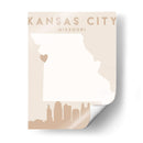 Kansas City - Mapas del corazón de la ciudad 36 - Emiliano Deificus | Cuadro decorativo de Canvas Lab