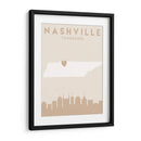 Nashville - Mapas del corazón de la ciudad 58 - Emiliano Deificus | Cuadro decorativo de Canvas Lab