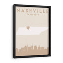 Nashville - Mapas del corazón de la ciudad 58 - Emiliano Deificus | Cuadro decorativo de Canvas Lab