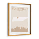 Nashville - Mapas del corazón de la ciudad 58 - Emiliano Deificus | Cuadro decorativo de Canvas Lab
