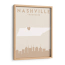 Nashville - Mapas del corazón de la ciudad 58 - Emiliano Deificus | Cuadro decorativo de Canvas Lab