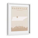 Nashville - Mapas del corazón de la ciudad 58 - Emiliano Deificus | Cuadro decorativo de Canvas Lab