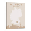 Munich - Mapas del corazón de la ciudad 57 - Emiliano Deificus | Cuadro decorativo de Canvas Lab