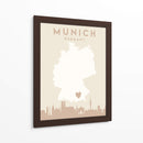 Munich - Mapas del corazón de la ciudad 57 - Emiliano Deificus | Cuadro decorativo de Canvas Lab