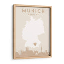 Munich - Mapas del corazón de la ciudad 57 - Emiliano Deificus | Cuadro decorativo de Canvas Lab