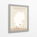 Munich - Mapas del corazón de la ciudad 57 - Emiliano Deificus | Cuadro decorativo de Canvas Lab