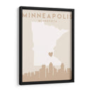 Minneapolis - Mapas del corazón de la ciudad 55 - Emiliano Deificus | Cuadro decorativo de Canvas Lab