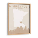Minneapolis - Mapas del corazón de la ciudad 55 - Emiliano Deificus | Cuadro decorativo de Canvas Lab