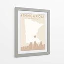 Minneapolis - Mapas del corazón de la ciudad 55 - Emiliano Deificus | Cuadro decorativo de Canvas Lab