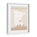 Minneapolis - Mapas del corazón de la ciudad 55 - Emiliano Deificus | Cuadro decorativo de Canvas Lab