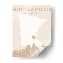 Minneapolis - Mapas del corazón de la ciudad 55 - Emiliano Deificus | Cuadro decorativo de Canvas Lab